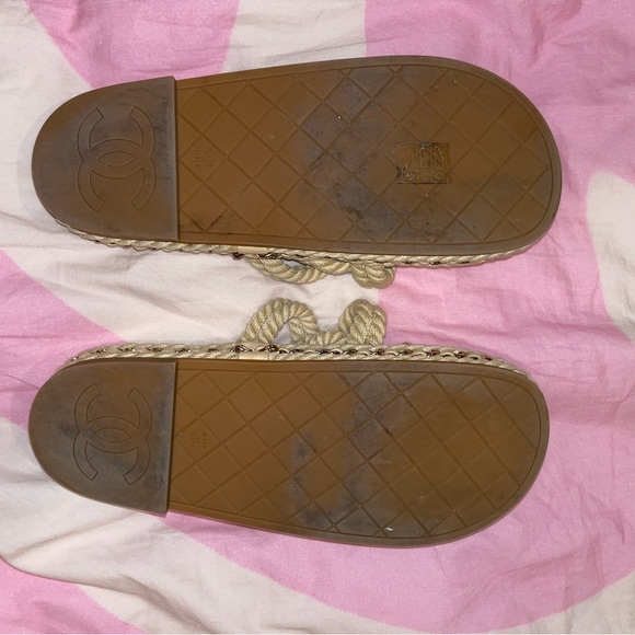 Chanel Beige Rope Mules/Sandals - Picture 4 of 4